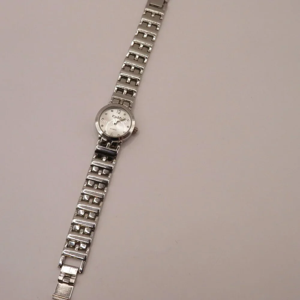Mudd Watch Ladies SIlver Tone Rhinestones - Picture 4 of 7